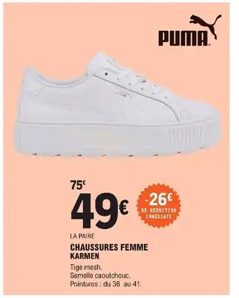 E.Leclerc Sport Chaussures Femme offre