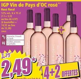 Norma Igp vin de pays d'oc Rosé offre