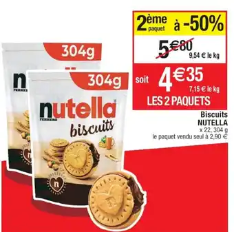 Cora x Carrefour Biscuits Nutella offre