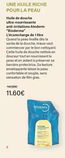 Monoprix Bioderma Atoderm Gel Douche ultra-nourrissante anti-irritation atoderm offre