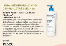 Monoprix Bioderma Atoderm Advanced Intensive Baume offre