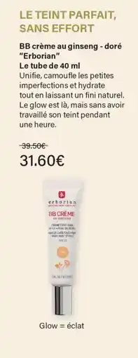 Monoprix Erborian bb crème au ginseng offre