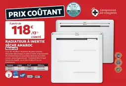 Bricomarché Amaroc Radiateur à inertie sèche Noirot offre