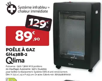 Qlima POÊLE À GAZ GH438B-2