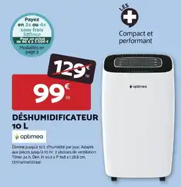 Bricomarché optimea DÉSHUMIDIFICATEUR 10 L offre