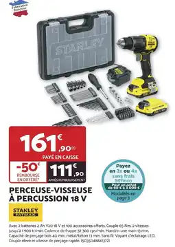 Bricomarché STANLEY PERCEUSE-VISSEUSE À PERCUSSION 18 V offre