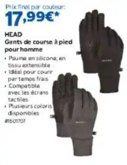 Costco HEAD Gants de course à pied pour homme offre