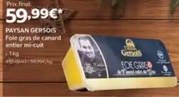 Costco PAYSAN GERSOIS Foie gras de canard entier mi-cuit offre