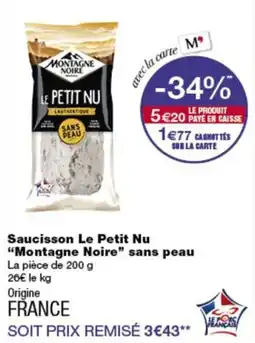 Monop' Montagne Noire Le Petit Nu offre