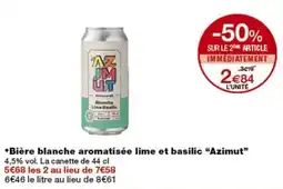 Monop' Azimut Bière blanche offre