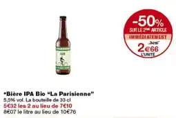 Monop' La Parisienne Bière IPA Bio offre