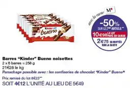 Monop' Kinder Bueno noisettes offre