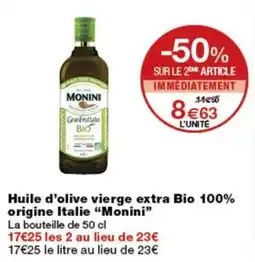 Monop' Monini Huile d'olive vierge extra Bio offre
