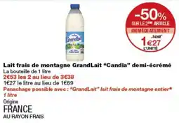 Monop' GrandLait Lait frais de montagne offre