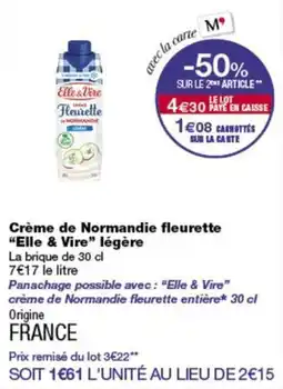 Monop' Elle & Vire Crème fleurette offre