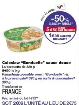 Monop' Bonduelle Coleslaw offre