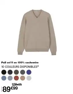 Monop' Pull col V en 100% cachemire offre