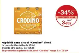 Monop' Crodino Apéritif sans alcool blond offre