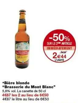 Monop' Brasserie du Mont Blanc Bière blonde offre