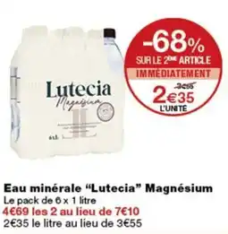 Monop' Lutecia Eau minérale Magnésium offre