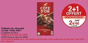 Côte d'Or Tablette de chocolat au lait