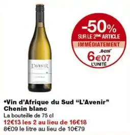 Monop' L'Avenir Vin d'Afrique du Sud offre