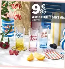 Centrakor DOLCE VITA Verres colorés offre