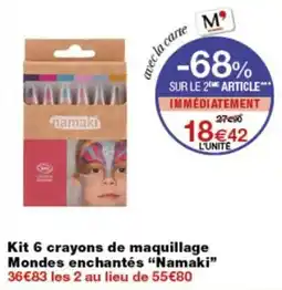 Monop' Namaki Kit 6 crayons de maquillage offre