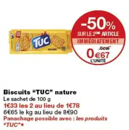 Monop' TUC Biscuits offre