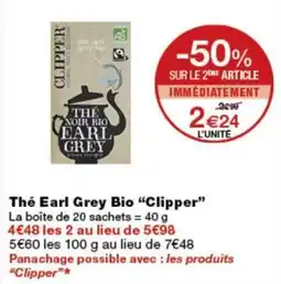 Monop' Clipper Thé Earl Grey Bio offre