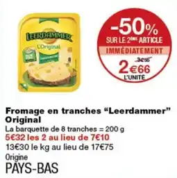 Monop' Leerdammer Fromage en tranches offre
