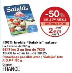 Monop' Salakis 100% brebis nature offre