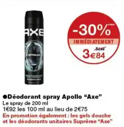 Monop' AXE Déodorant spray Apollo offre