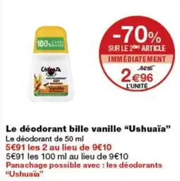 Monop' Ushuaïa déodorant bille offre