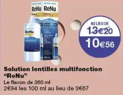 Monop' ReNu Solution lentilles multifonction offre