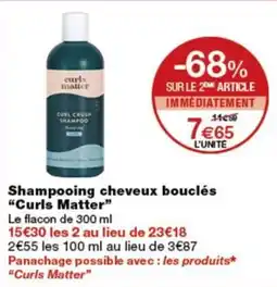 Monop' Curls Matter Shampooing cheveux bouclés offre