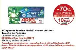 Monop' Ariel Capsules lessive 4-en-1 Active+ offre