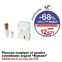 Monop' Namaki Pinceau magique et poudre scintillante argent offre