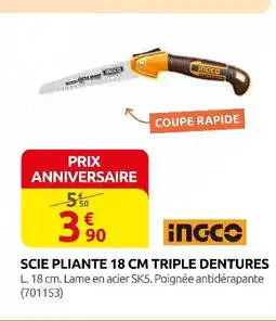 Rural Master Ingco scie pliante 18 cm triple dentures offre