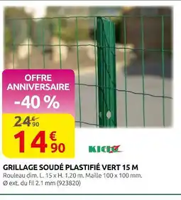 Rural Master Kiclo grillage soudé plastifié vert offre