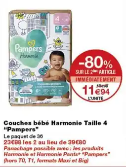 Monop' Pampers Couches bébé Harmonie offre