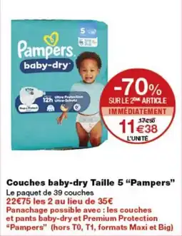 Monop' Pampers couches baby-dry offre