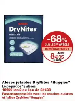 Monop' Huggies DryNites Bed Mats offre