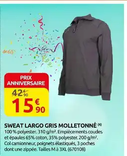 Rural Master Sweat largo gris molletonné offre