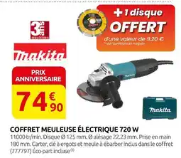Rural Master Makita coffret meuleuse électrique 720 w offre