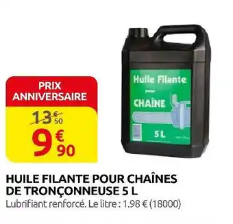Huile filante pour chaînes de tronçonneuse 5 l
