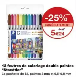 Monop' Staedtler feutres de coloriage double pointes offre