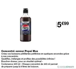Monop' Sodastream Concentré Pepsi Max offre