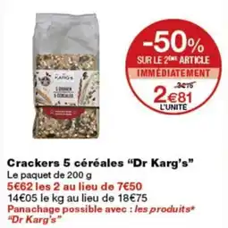 Monop' Dr Karg's Crackers 5 céréales offre