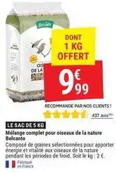 Gamm vert Belcanto - mélange complet pour oiseaux de la nature belcano offre